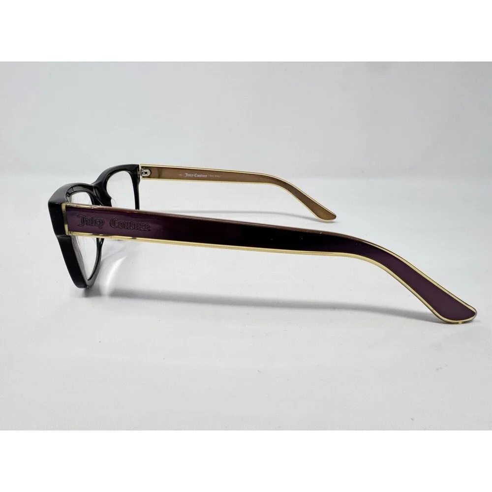 Juicy Couture JU141 0807 Eyeglass Frames Only 140 Black Gold Authentic